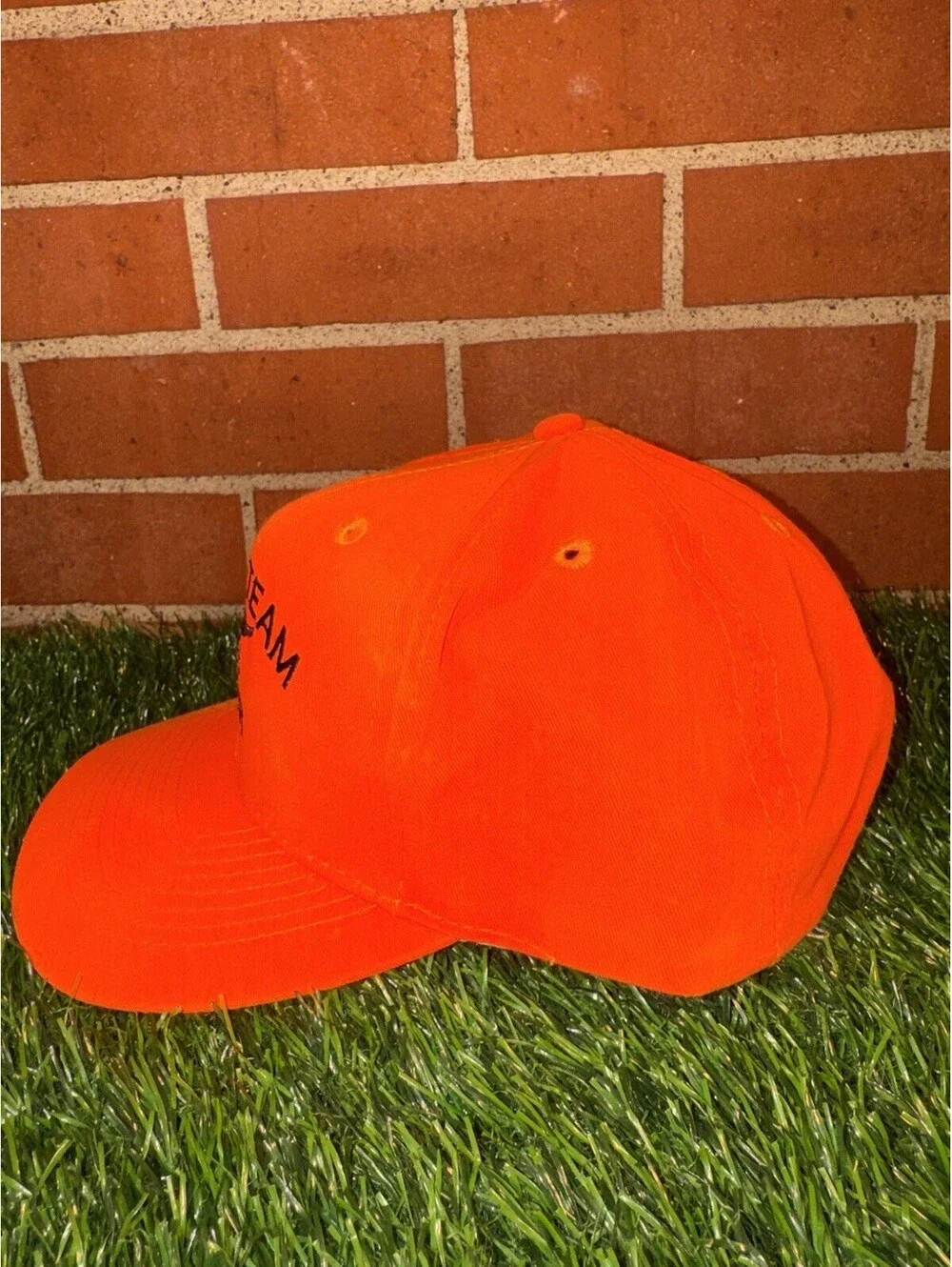 VTG Rare Blaze Orange Seal Ten 4 SnapBack Hat By Otto